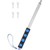 Difounmas 2.5 m Telescopic Flagpole Set, Handheld Telescopic Flagpole, Blue
