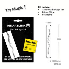 INKARTLINK Semi Permanent Tattoo, Temporary Tattoo, party tattoo, beautiful and realistic design, fun tattoo experience, cruelty-free, non-reflective, waterproof (Ink Art 4)