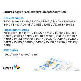 CMYi 93 Color Replacement Ink Cartridge for HP PhotoSmart C4100, C4110, C4140, C4150, C4170, C4173, C4175, C4180, C4183, C4188, C4190, C4193, C4194, DeskJet D4145, D4155, D4160, D4163, D4168