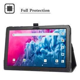 MAMA MOUTH for Vortex CMG101 Case,Vortex BTAB10 Case,PU Leather Folio 2-Folding Stand Cover for Vortex CMG101 /Vortex BTAB10 10.1" Tablets,Black