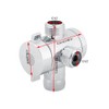 G1/2 3 Way Shower Head Diverter Valve Connector Adapter Universal