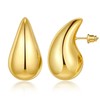 KissYan Chunky Gold Hoop Earrings for Women, 14K Gold Plated