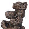 Tabletop Water Fountain Resin with Cascading Rock Waterfall and LED