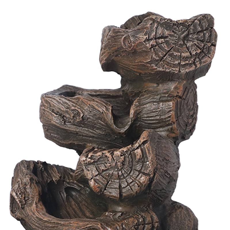 Tabletop Water Fountain Resin with Cascading Rock Waterfall and LED
