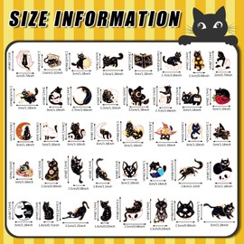 Giegxin 40 Pcs Cat Pins for Backpacks Christmas Cat Enamel Pins Bulk Cute Black Cat Brooches Gothic Cat Lapel Pins for Clothes Bags Accessories Classroom Cat Lover Gifts