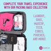 Miamica 2 Pc Travel Shoe Bag Packing Cube, Black, Shoes