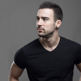 Mens Earrings Studs, 12 Pairs Black Studs Earrings Silver Studs Earrings for Men Women, 4mm-9mm Stainless Steel Round Stud Earrings Set