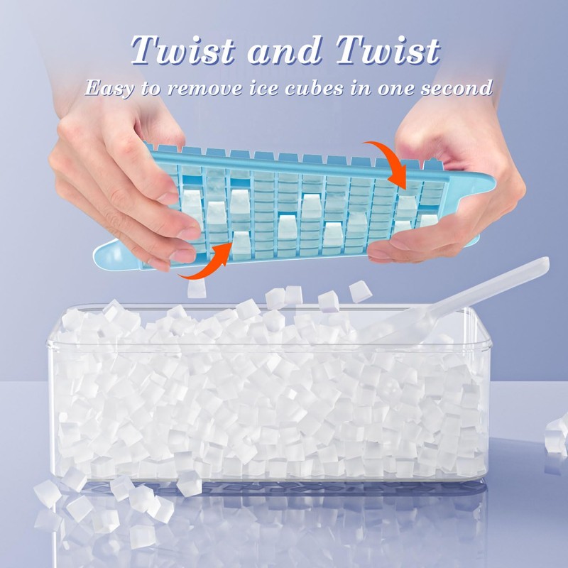 Mini Ice Cube Tray for Freezer: GGUW Nugget Ice Cube