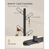 SONGMICS HOME Set of 2 Wall-Mounted Coat Racks, Wall Hooks,