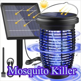 PALONE Solar Bug Zapper Outdoor, Waterproof Mosquito Zapper Outdoor Solar Powered 4500V