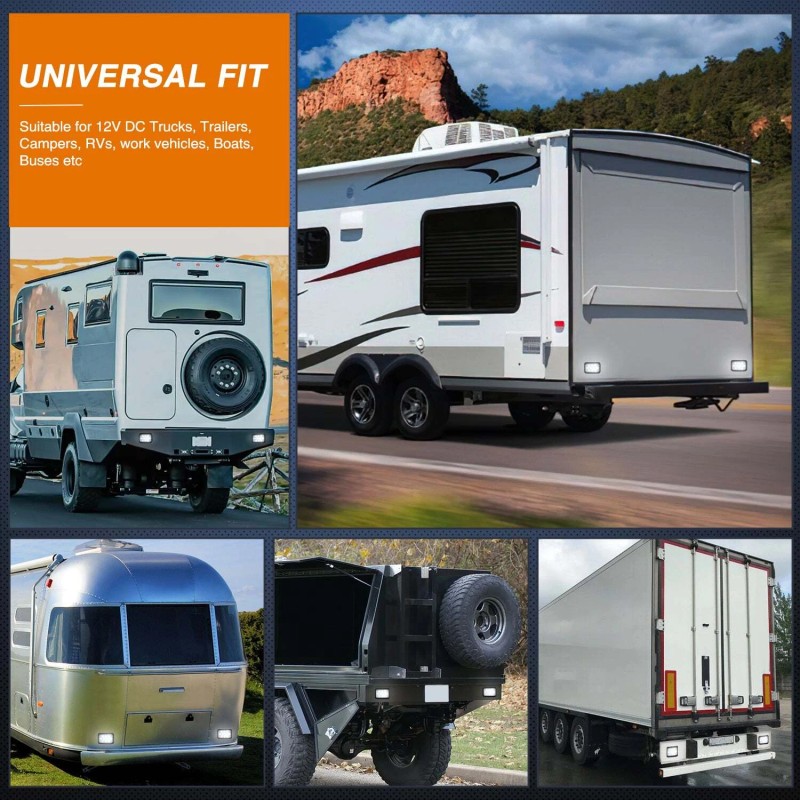 Nilight 2 Pcs 5 X 3 Inch 10 Led White