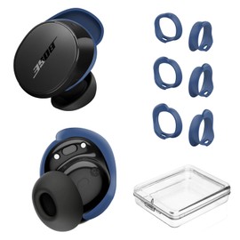 [3 Pairs] Ear Tips Covers for Bose New QuietComfort Earbuds (2024), Silicone Sport Ear Hook Cover Accessories for Bose New QC Earbuds, Anti-Slip Replacement Eartip Fit Kit (S,M,L) (Blue)