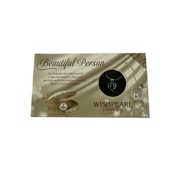 Necklace Gift Set - WishPearl Cultured Freshwater Pearl in Oyster with Silver Pendant and Chain - Unique Jewelry Kit for Women - Perfect for Birthdays, Anniversaries, and Special Occasions "Beautiful Person"