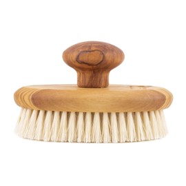 Eco Bath London Natural Sisal Olive Wood Hand Brush - Luxury Body Brush for Dry Brushing and Exfoliation, Premium Olive Wood Sisal Brush for for Remove Dead Skin Toxins Cellulite