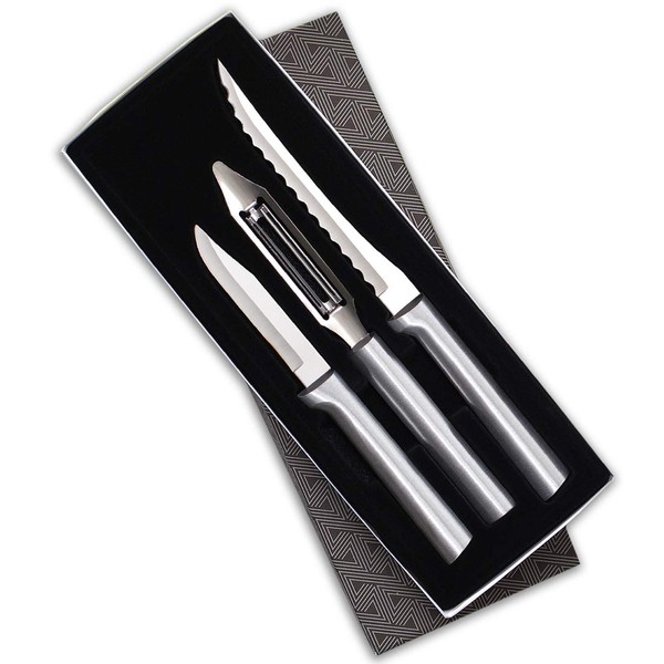 Rada Cutlery Kitchen Utensil Set – Stainless Steel Peel, Pare and Slice Gift Set with Aluminum Handles