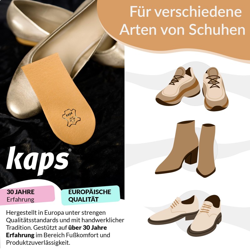 KAPS "Topmed" Insoles Heel Pad - Heel Wedges for Leg