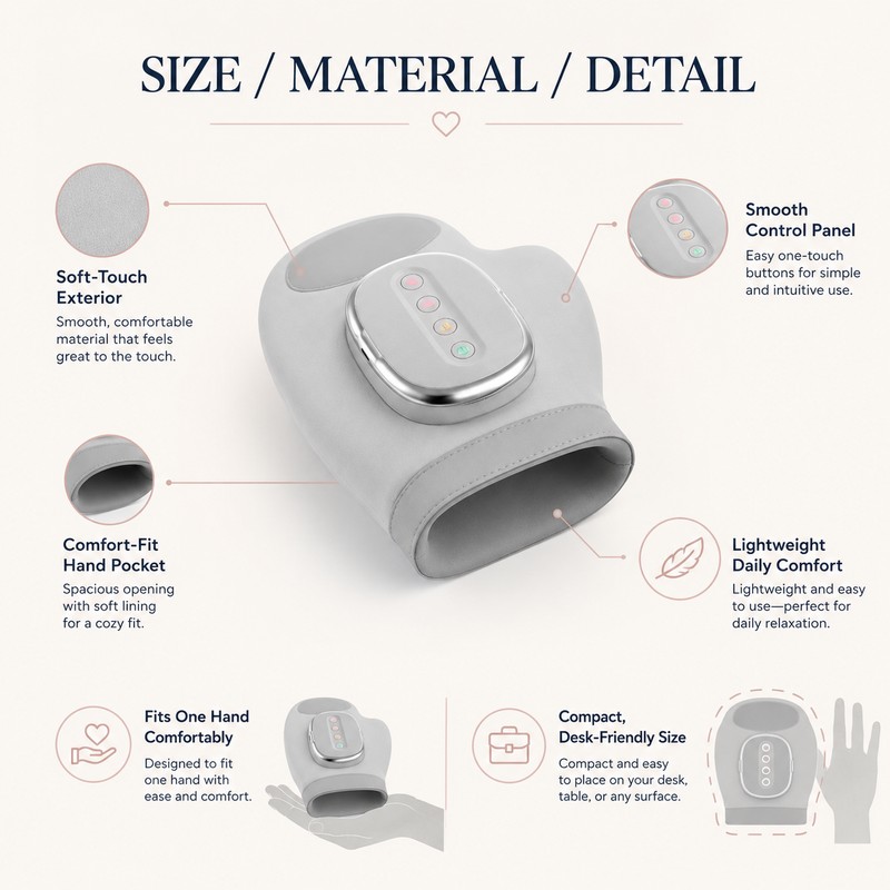 Hand Massager for Relaxation – Air Compression Glove with Vibration