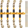 Ratchet Chain Binder, 3/8"-1/2" Heavy Duty Load Binders, 4 Pc