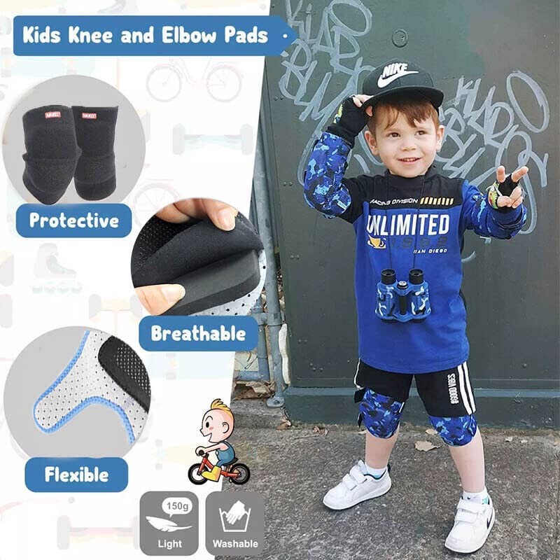Kid Knee Pad Crash Proof Antislip Basketball Skating Protector -