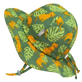 Jan & Jul Grow-with-Me Cotton Sun-Hat for Baby Toddler (M: 6-24 Months, Leopard)