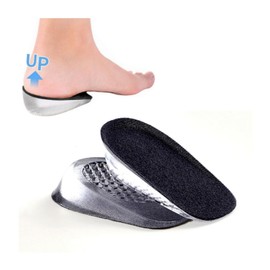 Secret Insole, 0.6 / 1.0 / 1.4 inches (1.5 / 2.5 / 3.5 cm), Insole, Height Up, 3-Layer Construction, High Elasticity, Anti-Slip, Standing Work, Half Type, Half Bed Type, Washable Height, Unisex