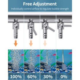 Pawfly Aquarium Air Flow Control Lever Valve 2-Way Fish Tank Air Valve for Air Pump Chromium Copper Manifold Multi-port Air Flow Splitter for 3/16" ID & 3/8" OD Airline Tubing