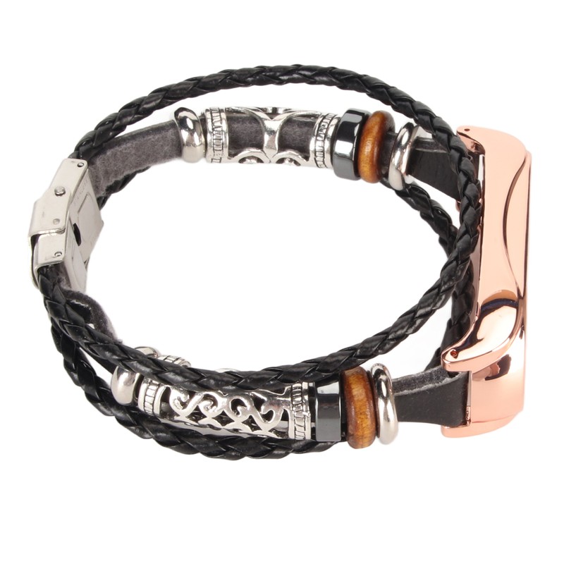Leather Strap for Xiaomi 7 NFC Bracelet Metal Buckle Ethnic