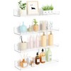 upsimples 4 Pack Acrylic Shelves for Wall Storage, 15" Floating