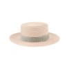 TOP HEADWEAR Paper Braid Top hat w/Stone Strip - Pink