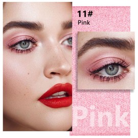 Kaely Pressed Single Eyeshadow Makeup, Pink Shimmer Highly Pigmented Monochrome Eye Shadow Palette, Waterproof Neutral Powde Mini Eyeshadow, sombras para ojos, Lightweight Blendable, 11