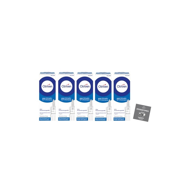 Otriven Nasenspray Apotheken-Express 5 x 10 ml with Pomegranate Hand