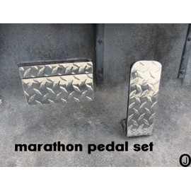 Ezgo Marathon Golf Cart Diamond Plate Pedal Set