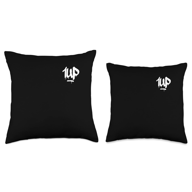 1UP Logo Graffiti Dripping Marker Throw Pillow