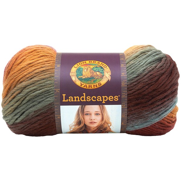 Lion Brand Yarn Company 100 g 100 Percent Acrylic "Landscapes" Yarn Ball, Desert Spring, 545-204,10.25 x 10.25 x 19.78 cm