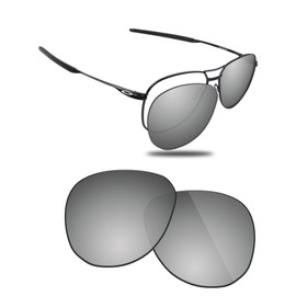 Fiskr Polarized Lenses Replacement Compatible with Oakley Contrail OO4147 57mm Sunglasses, Impact Resistant & Perfect Fit - Metallic Silver