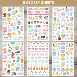 bloom daily planners New Pregnancy & Baby's First Year Planner Sticker Pack - 8 Sheets / 580+ Stickers - Maternity/Newborn Themed Stickers for Decorating, Planning, Scrapbooking, etc.