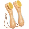 BFWood 2PCS Laundry Stain Brush - Natural Soft Boar Bristles,