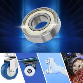 X AUTOHAUX 6001ZZ Deep Groove Ball Bearings P6 12x28x8mm Lubricated Bearings Double Metal Seal Silver Tone Scooter Skateboard Wheel