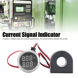 QANYEGN Current Signal Indicator, Universal Dual LED Display Voltage Current Meter, Digital Indicator Voltmeter Ammeter for Industrial (White)