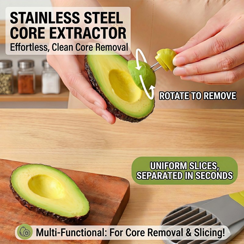 7.5 x 2.6 x 0.4 Inch Avocado Slicer Tool -