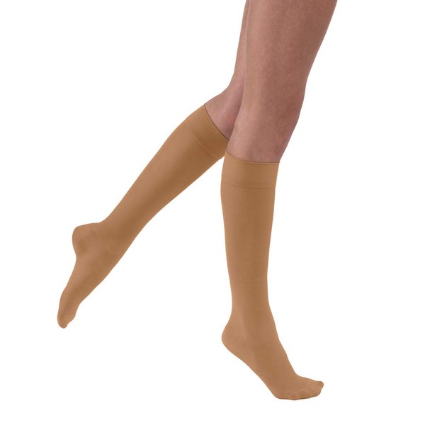 BSN Medical 119120 Jobst Ultra Sheer Compression Stocking, Knee High, 20-30 mmHg, Closed Toe, Small, Sun Bronze