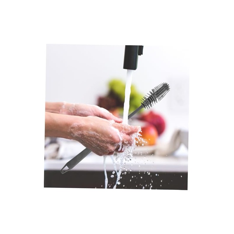 INOOMP 3 Piezas Cepillo para Botellas de Silicona con Mango