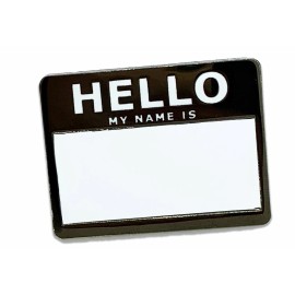 Hello My Name Is Pin ( With Dry Erase Board )