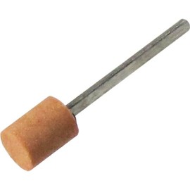 Yanase Whetstone with Shaft WA (Red) Cylindrical [0.1 inch (3 mm) Shaft] φ0.4 x 0.5 x 0.1 inches (10 x 13 x 3 mm) #60 WA10C