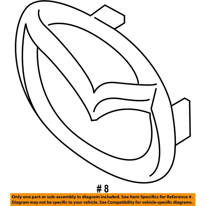Genuine Mazda Parts C235-51-731A Front Logo Emblem