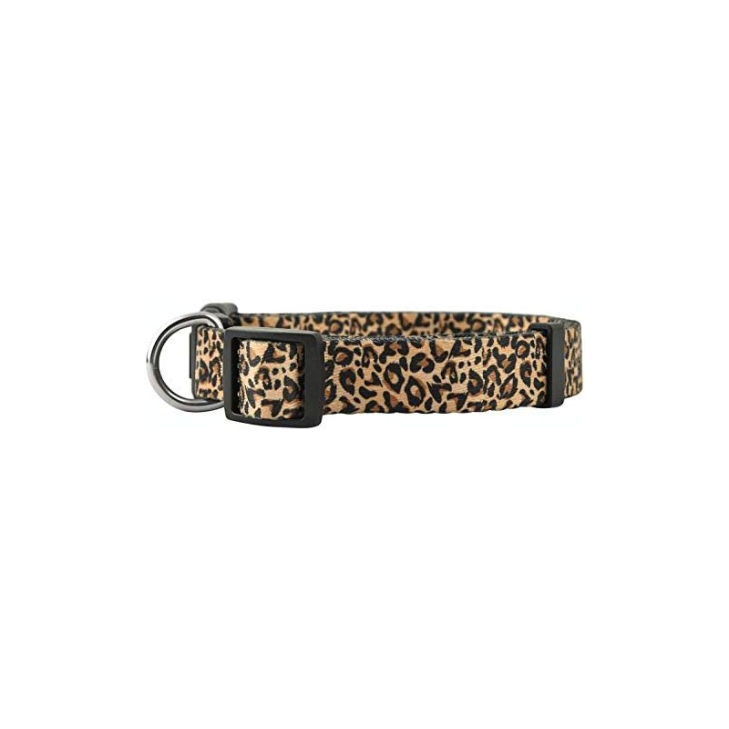 Collares de perro con estampado animal nativo (mediano, leopardo)