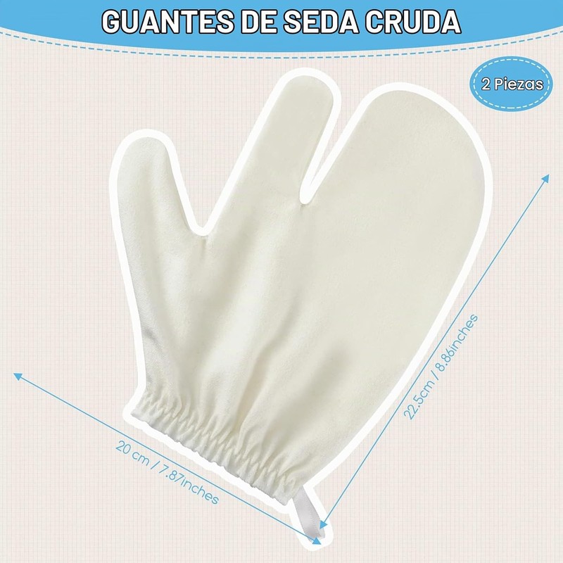 Guantes de Seda Exfoliantes Leelosp – Masaje Seco y Ducha