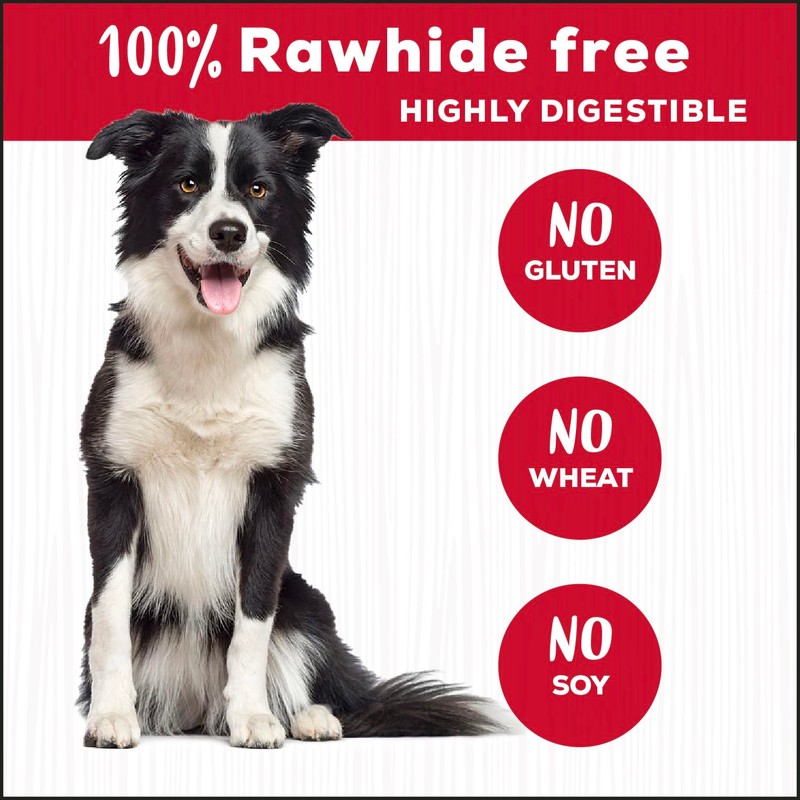 Country Kitchen Rawhide Free Twists Dog Chews, Made with Real