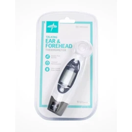 MEDLINE TALKING INFRARED THERMOMETER FOR EAR & FOREHEAD MEASURES 5 1/2” x 11/4”