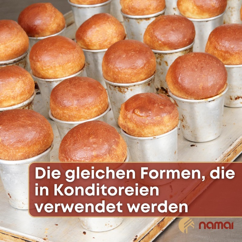 NAMAI - Set of 6 Baba au Rhum Moulds, Pudding